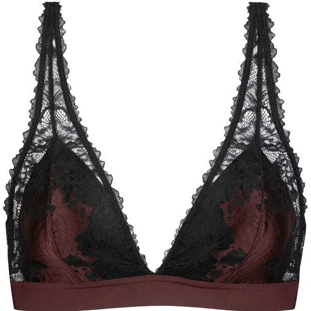 Mey Poetry Dream bralette zonder beugel donkerbruin/zwart, foto 2