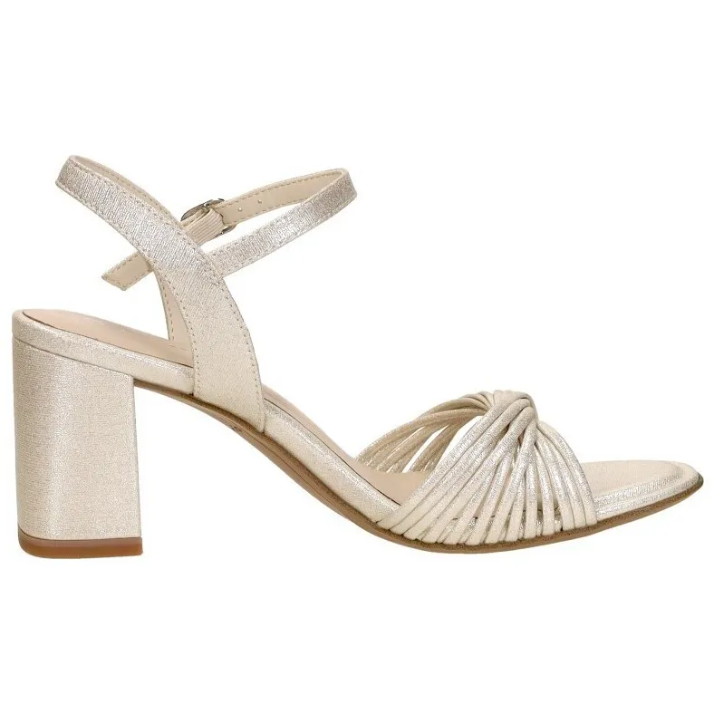Tamaris sandalen met hak goudkleur