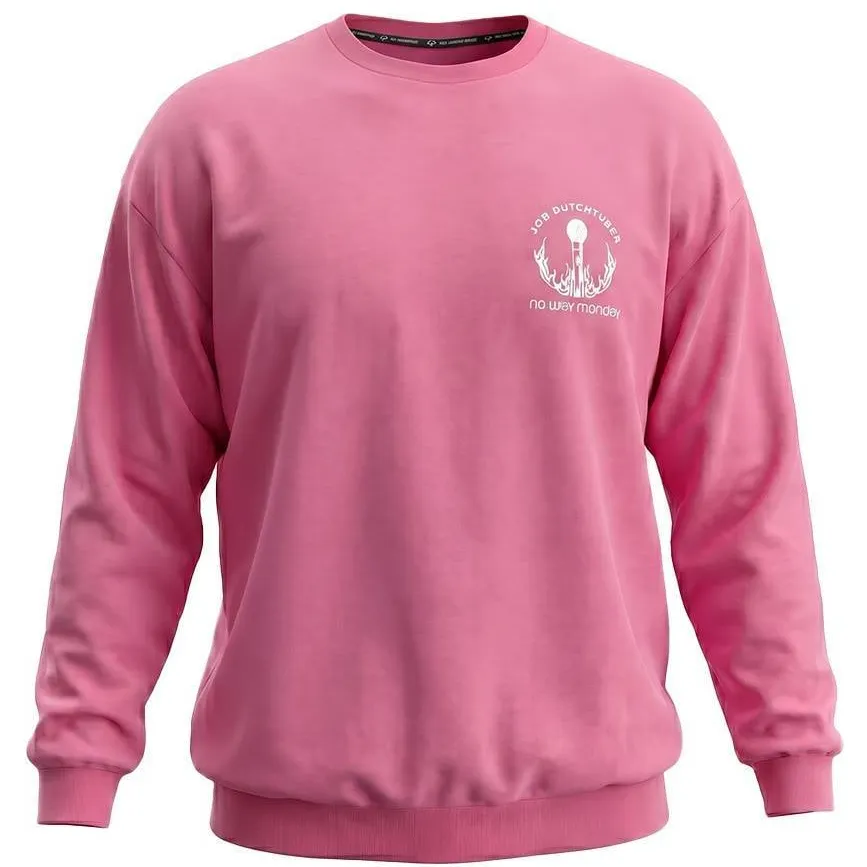 No Way Monday X Job Dutchtuber oversized sweater met backprint - roze, foto 3