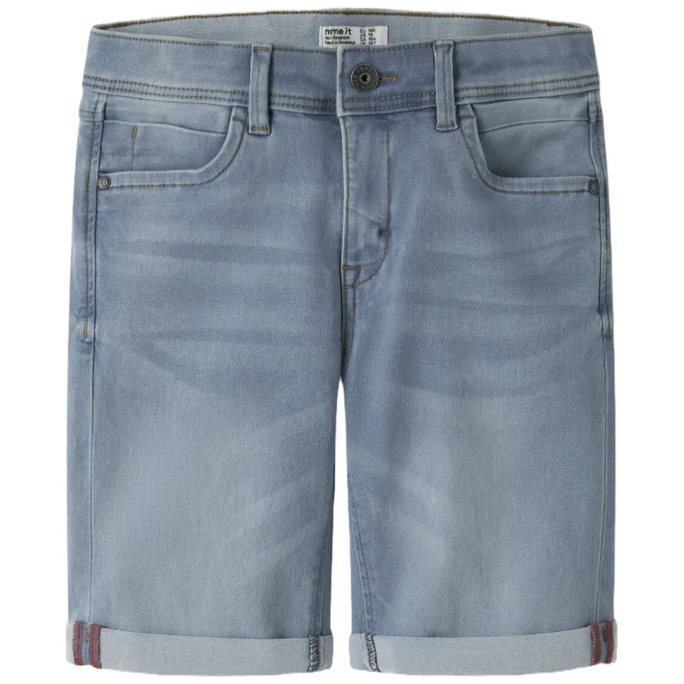 NAME IT Sofus jeansshort lichtblauw light blue denim, foto 2