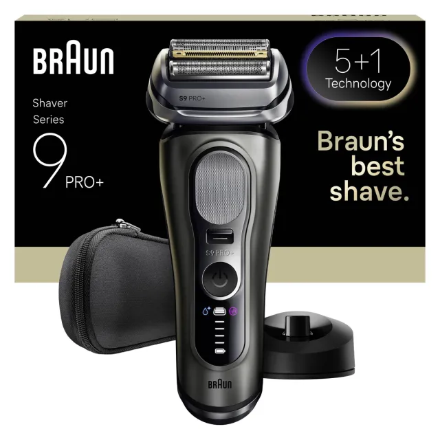 Braun Series 9 PRO+ elektrisch scheerapparaat - met reisetui en oplaadstandaard - 9615S - grafiet