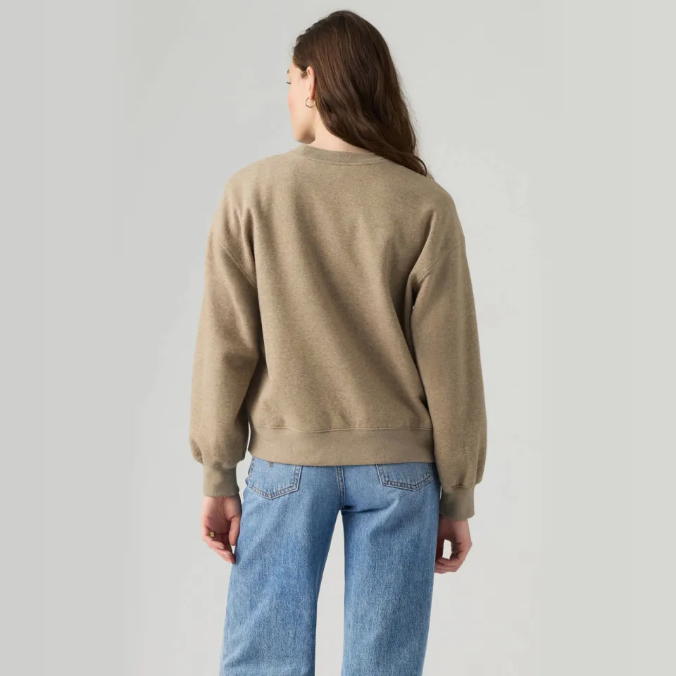 Levi's katoenen sweater met logo - taupe, foto 4