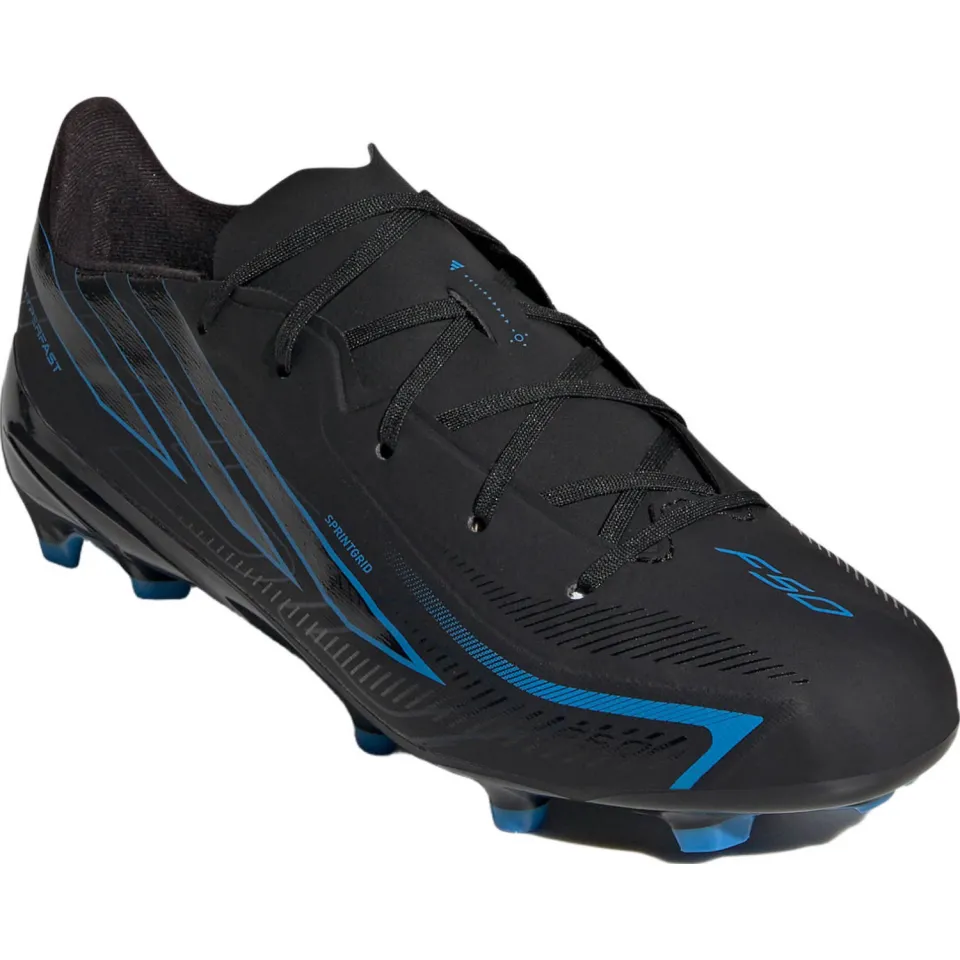 Adidas Performance F50 Hyperfast League junior voetbalschoenen - zwart/blauw, foto 3