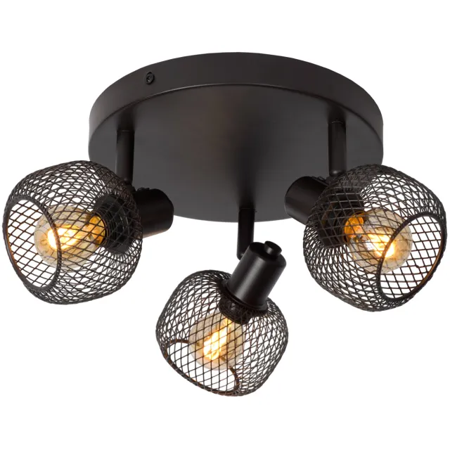 Lucide MAREN - Plafondspot - Ø 37 cm - 3xE14 - Zwart