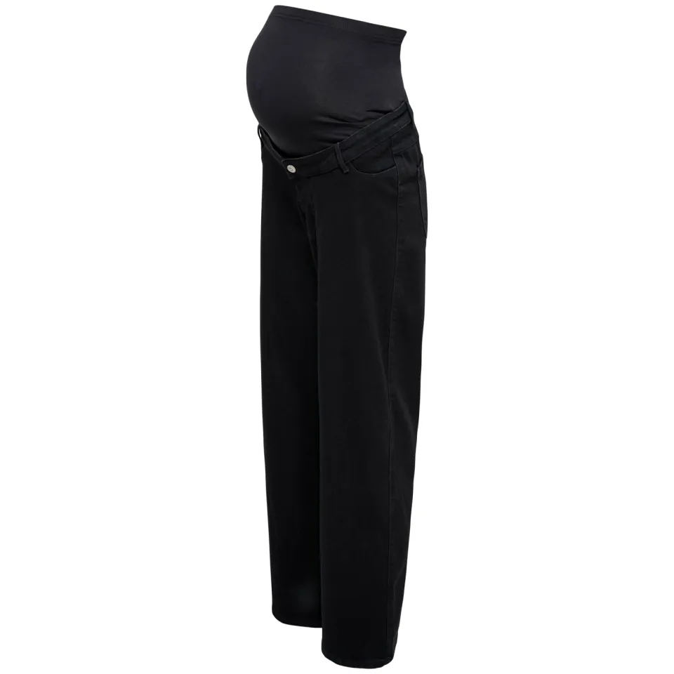 Only MATERNITY OLMSNOW zwangerschaps wide leg jeans - zwart, foto 2