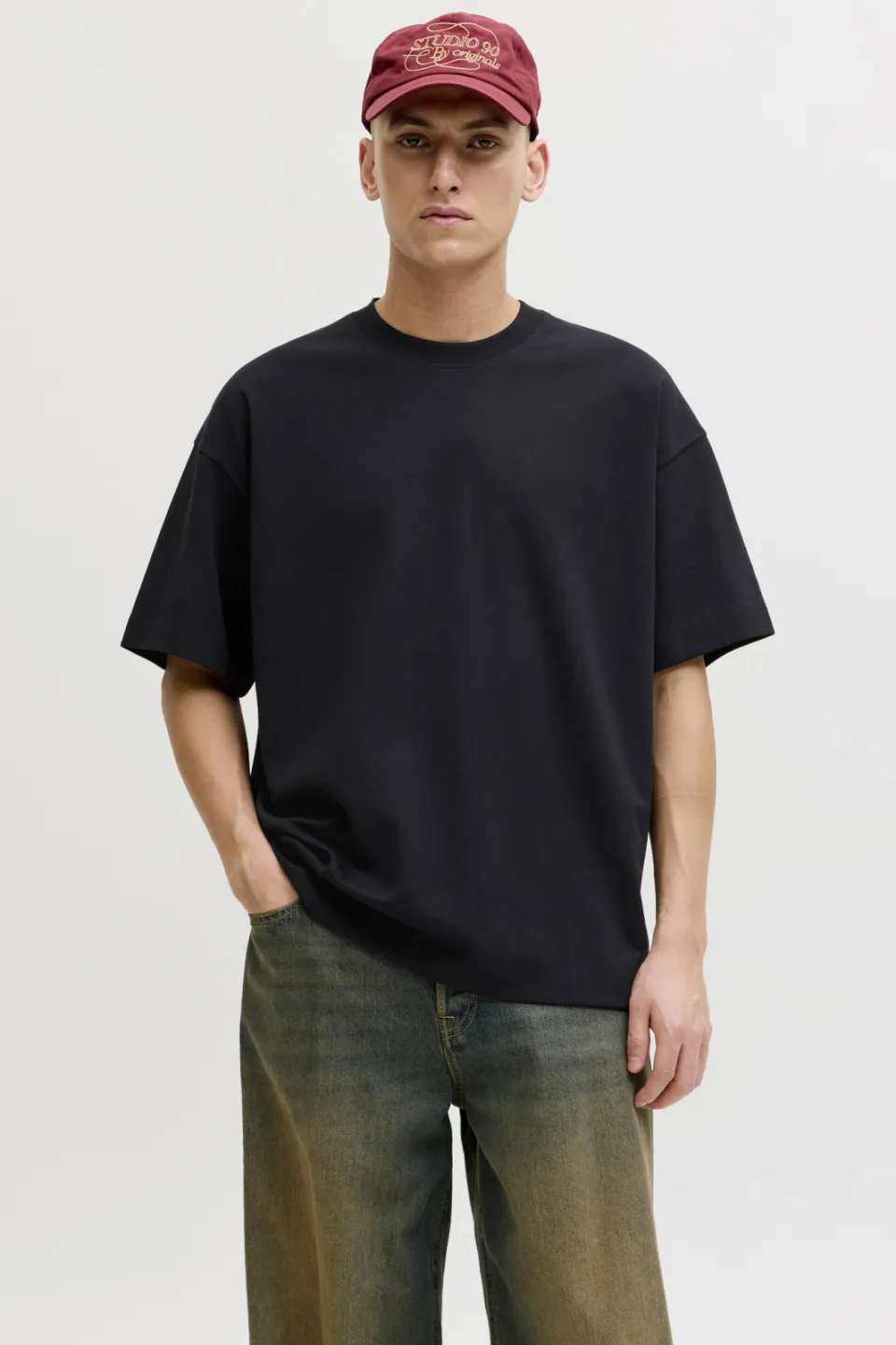 Jack & Jones ESSENTIALS oversized T-shirt zwart, foto 4