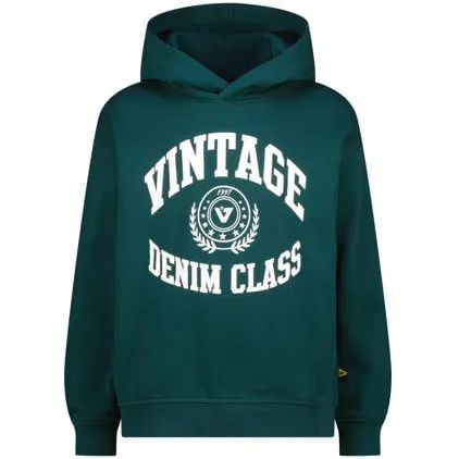 Vingino hoodie met print - donkergroen Sweater Printopdruk