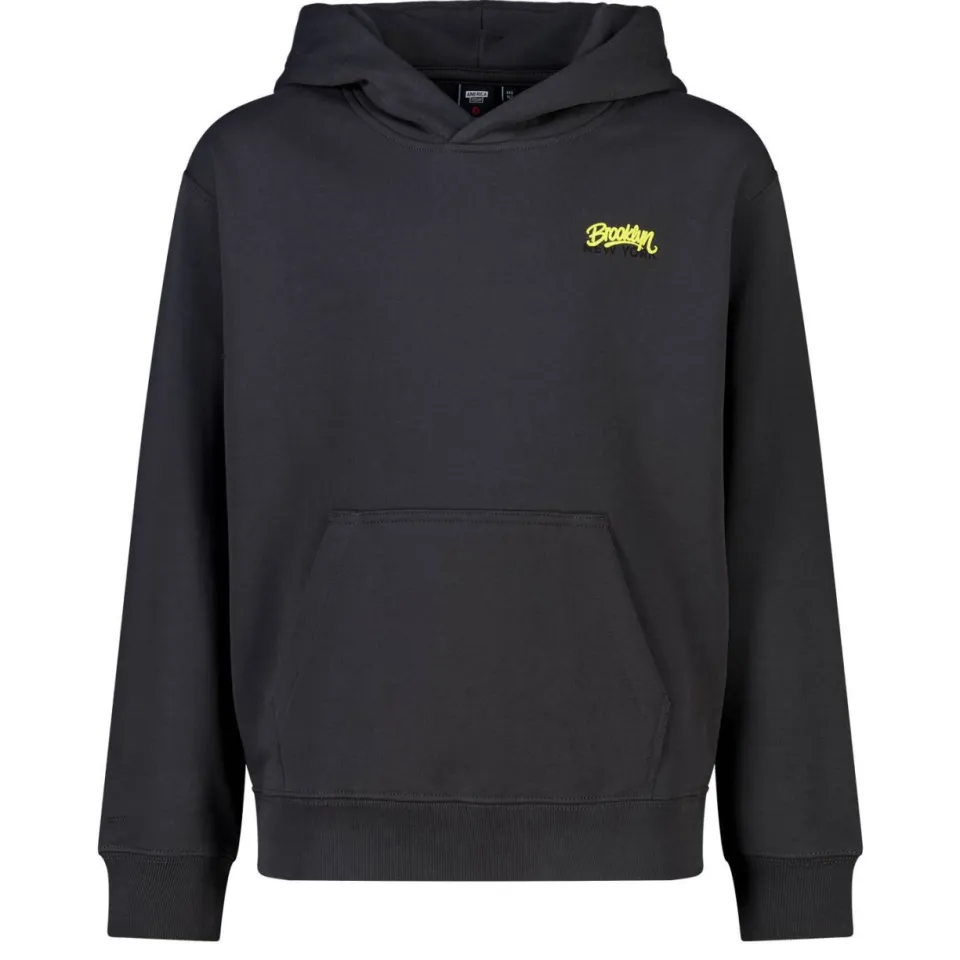America Today hoodie met backprint - zwart/geel, foto 2