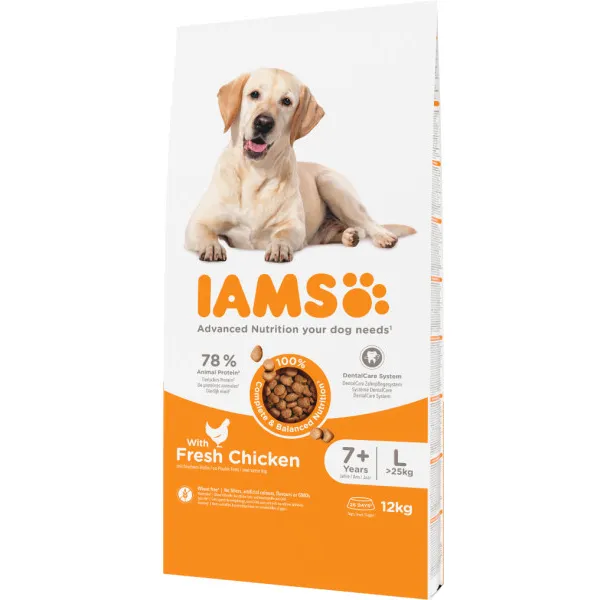 Iams Senior Large met kip hondenvoer