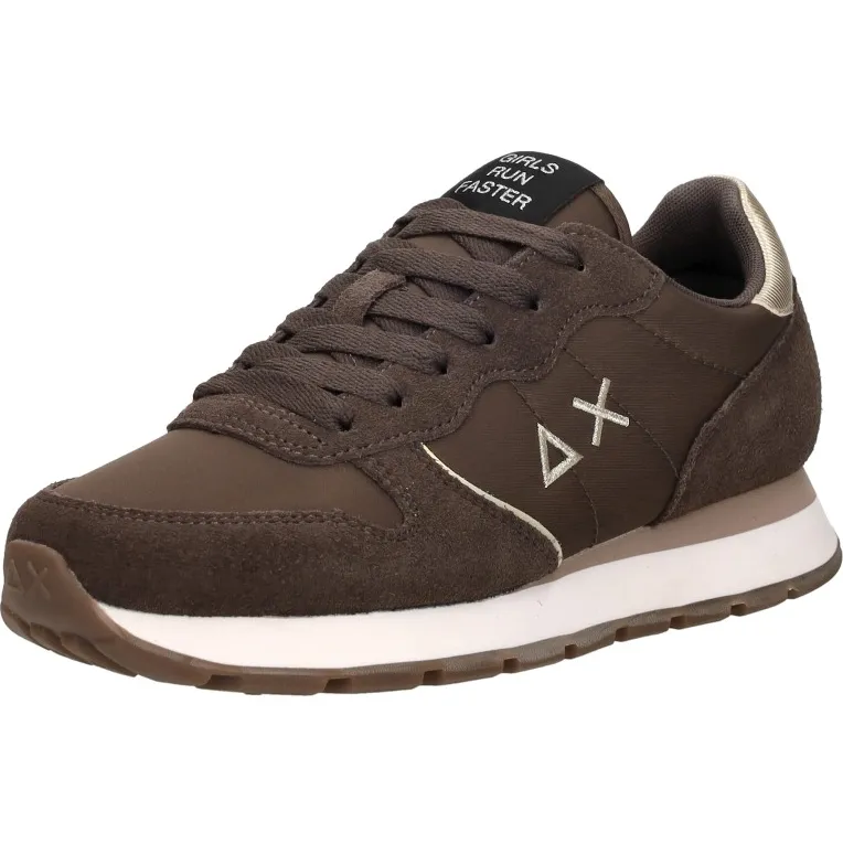 Sun68 Ally Silver Gold lage sneakers bruin, foto 4