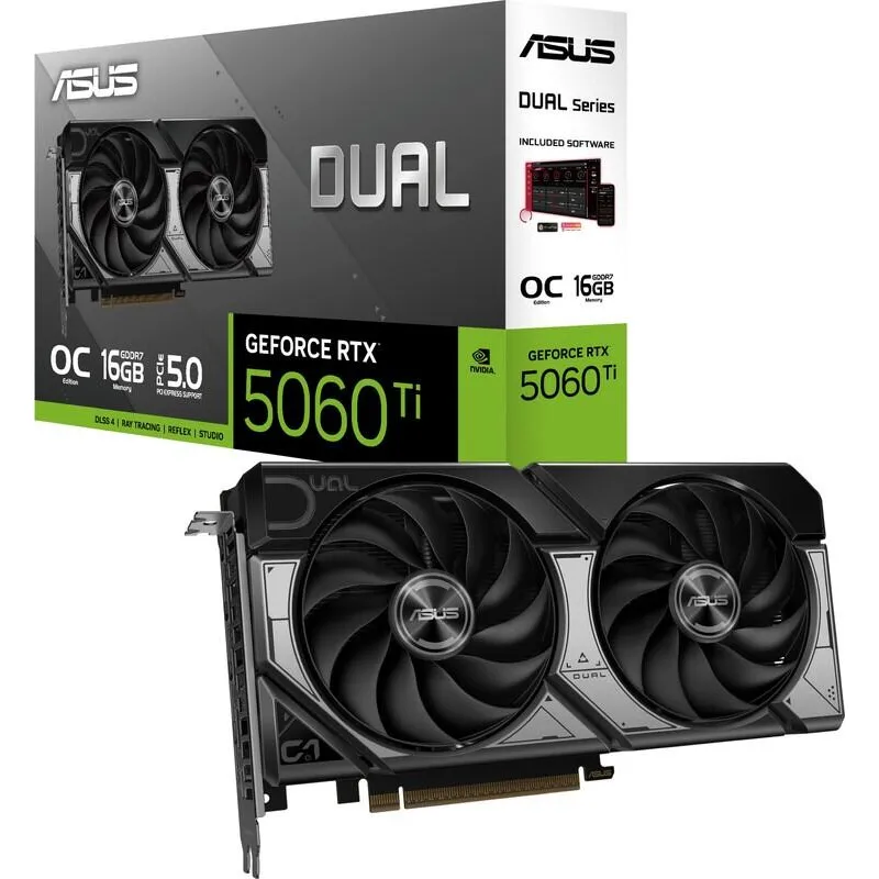 Asus Dual GeForce RTX 5060 Ti OC 16GB grafische kaart, foto 2