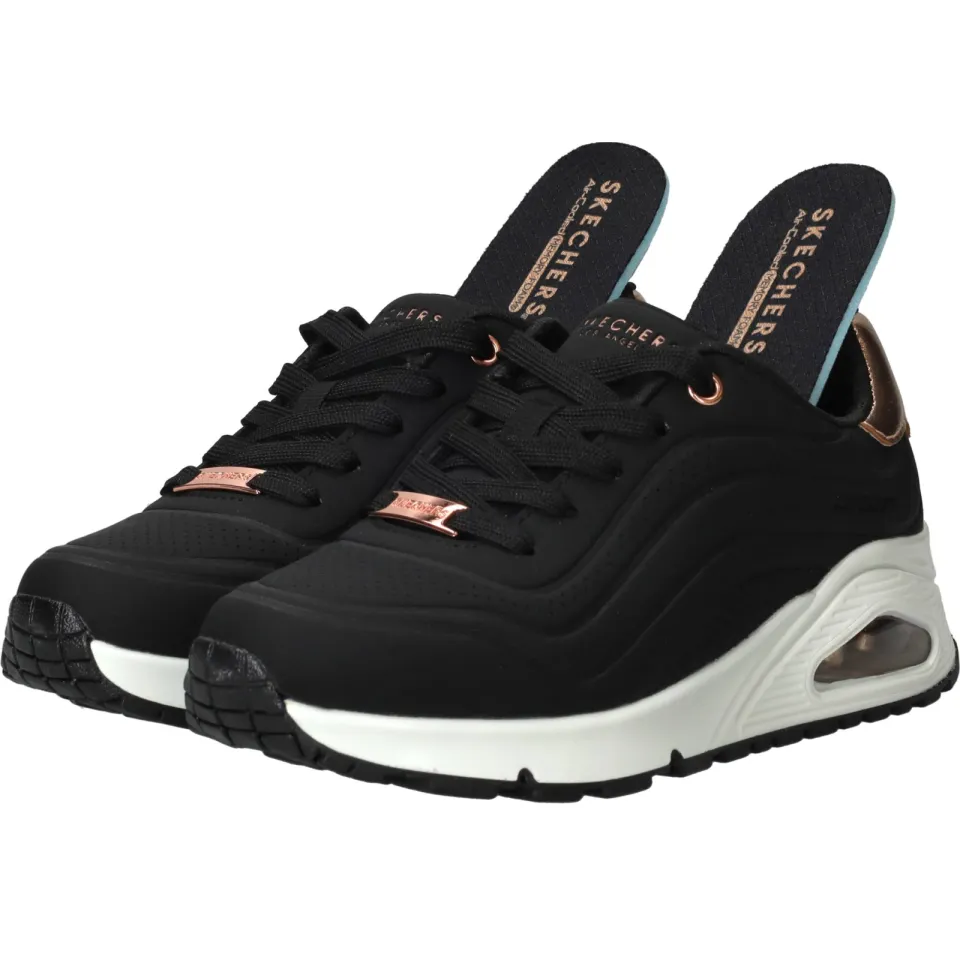 Skechers Uno Gen1 Shimmer Wave sneaker zwart, foto 6