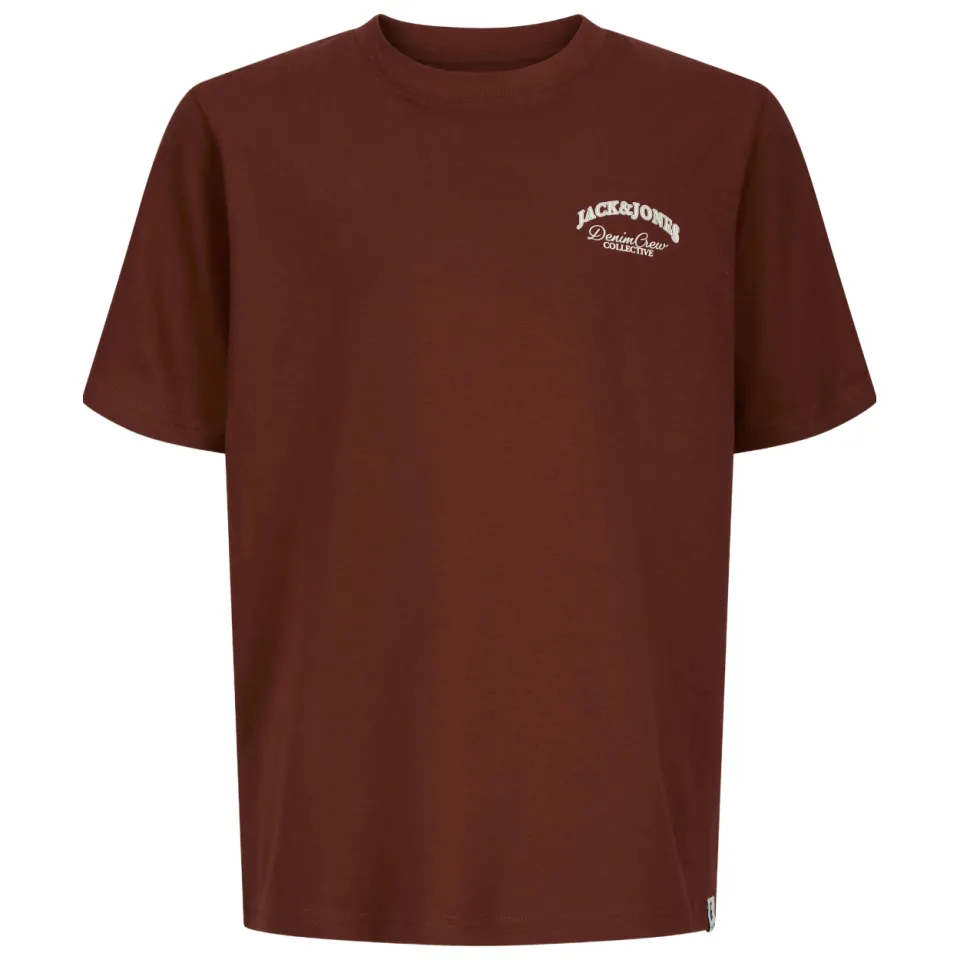Jack & Jones rechtvallend t-shirt met backprint steenrood, foto 2