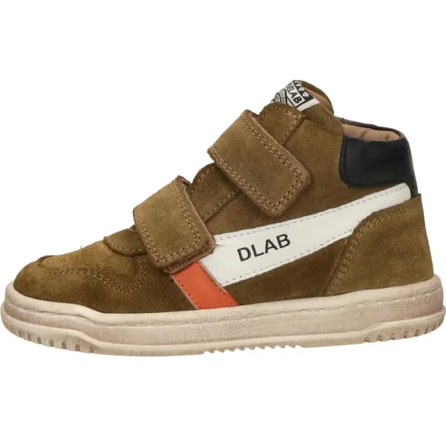 Develab Klittenband Hoog hoge sneakers cognac, foto 2