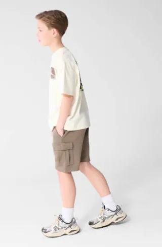 Shoeby regular sweatshort bruin, foto 3