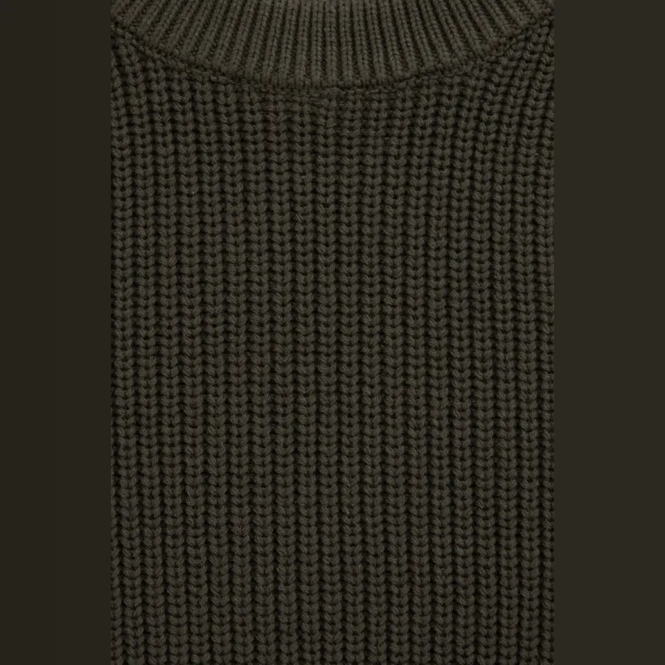 WE Fashion katoenen gebreide trui - olijfgroen, foto 5