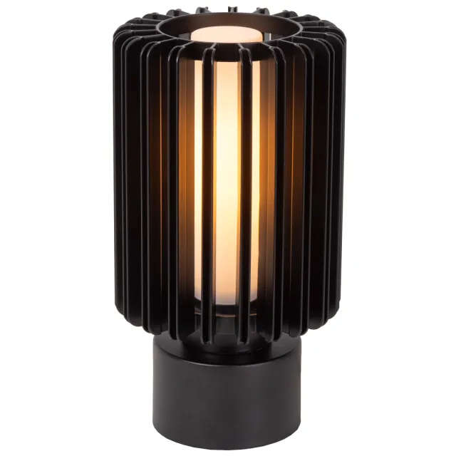 Lucide LAMBRES - Tafellamp - Ø 15 cm - 1xE27 - Zwart
