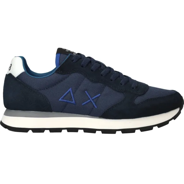 Sun68 Tom Solid lage sneaker blauw
