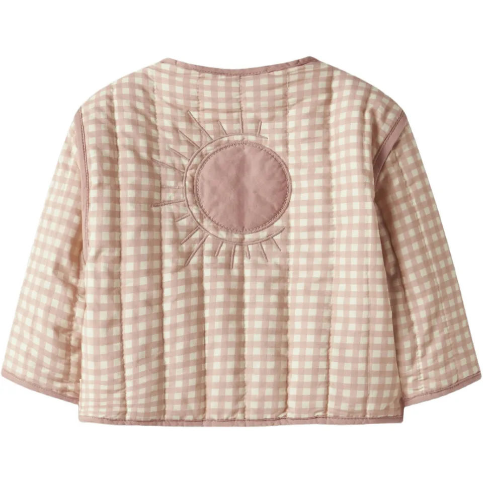 Lil' Atelier geruite quilted tussenjas roze, foto 2