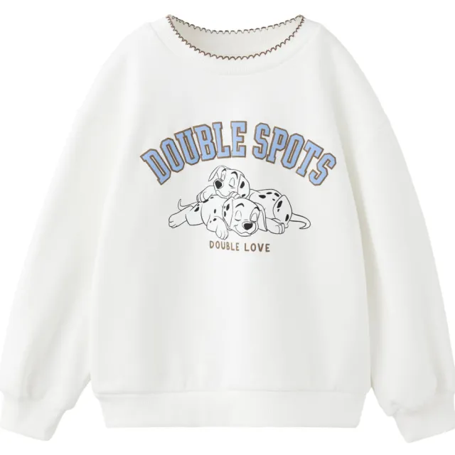 Mango Kids 101 Dalmatiërs sweater met print - wit Nnaturel wit