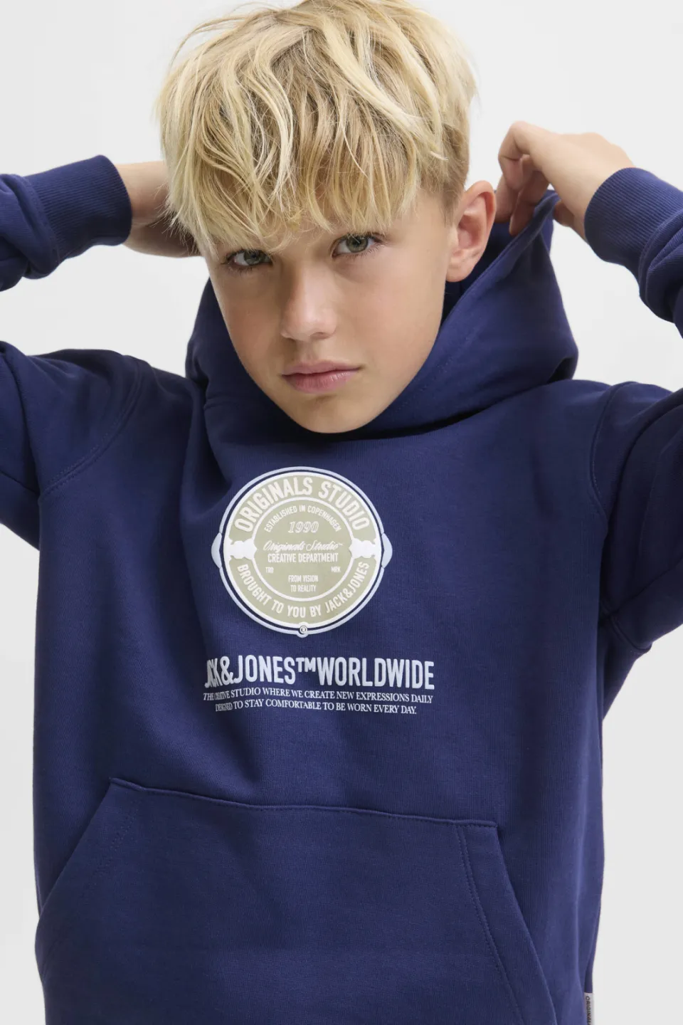 Jack & Jones JUNIOR hoodie donkerblauw, foto 7