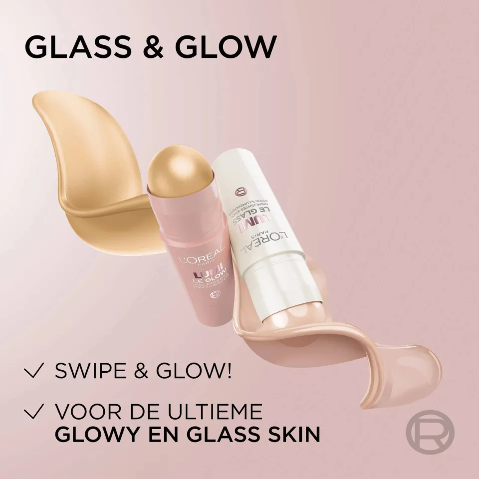 L'oréal LUMI Le Glass highlighterstick 620 Pink Ballet, foto 2