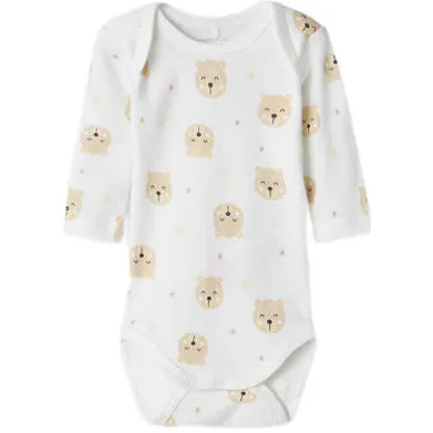 NAME IT BABY romper NBNBODY - zand/wit (set van 3), foto 5