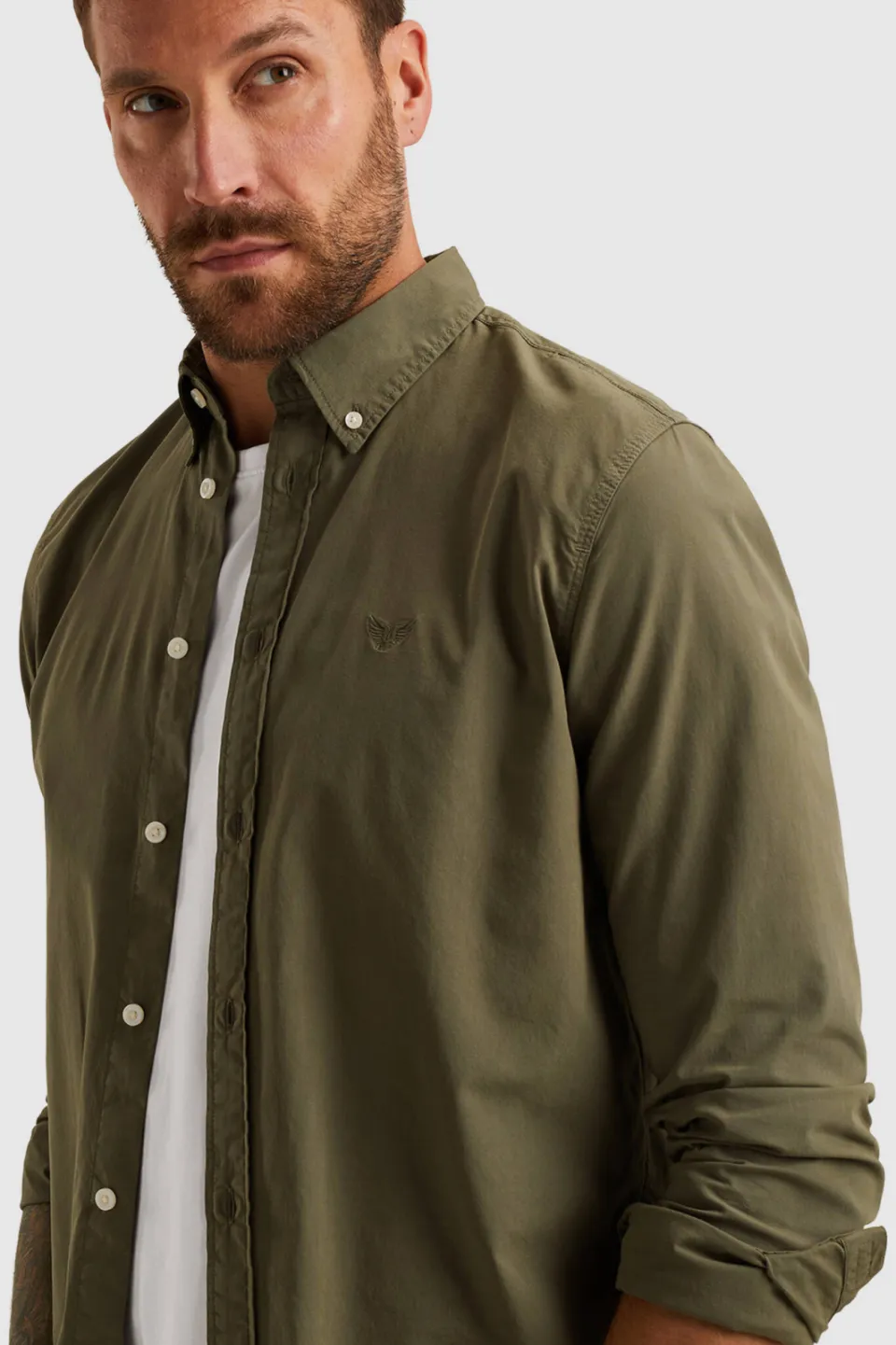 PME Legend regular casual overhemd AMERICAN CLASSIC groen, foto 4