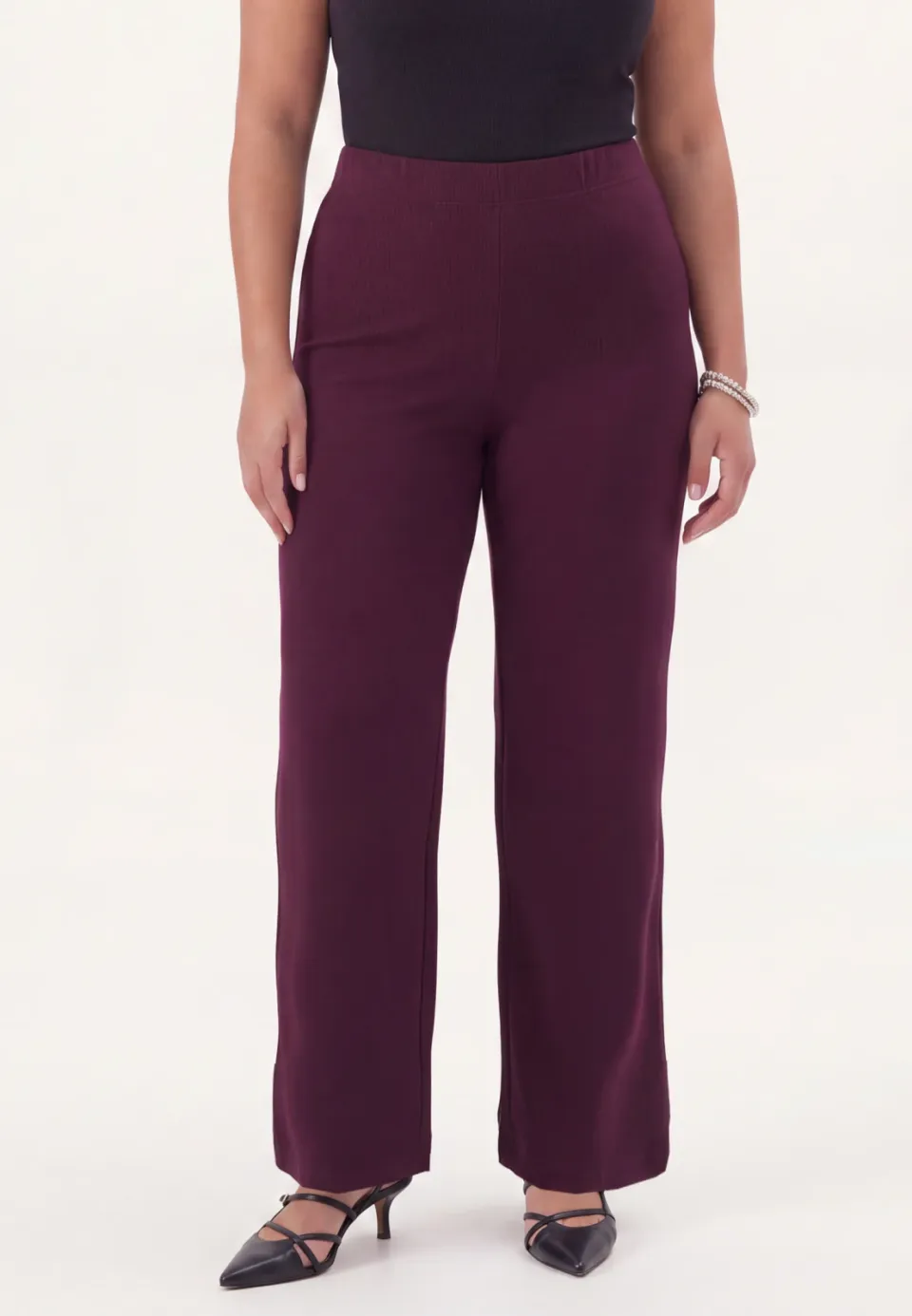 Yoek Plus Size broek paars, foto 4