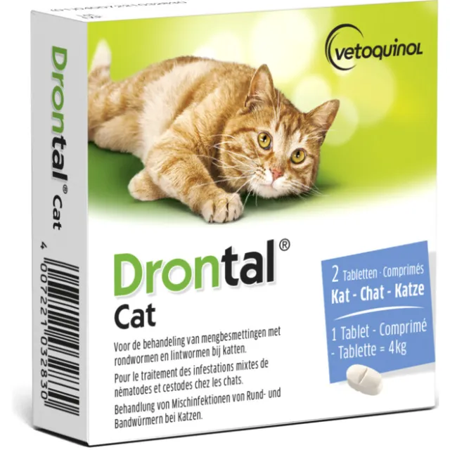 Drontal Ontworming Tabletten Kat vanaf 4kg 2 tabletten