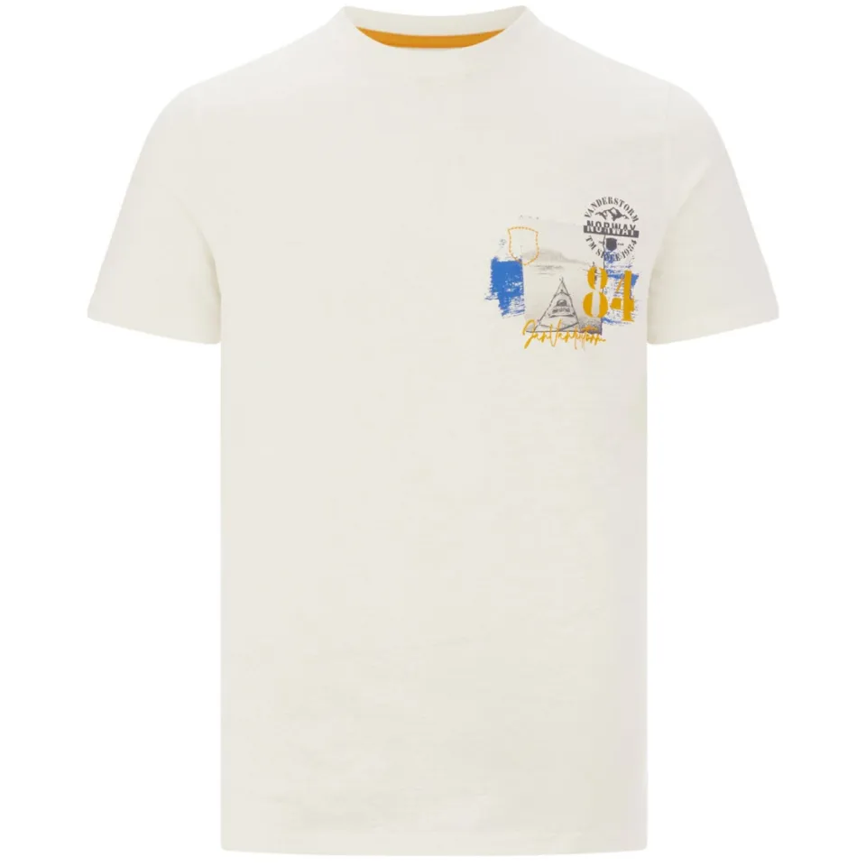 Jan Vanderstorm Tuppe T-shirt wit, foto 2