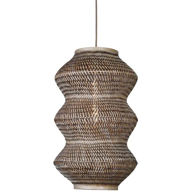 Good&Mojo Hanglamp 'Barbados' Bamboe, 3-lamps, kleur Naturel/Bruin