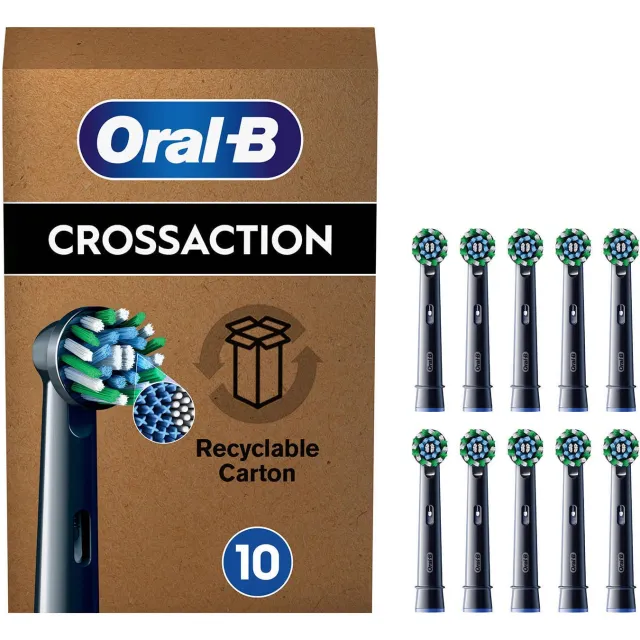 Oral-B Pro Cross Action opzetborstels - zwart - 10 stuks