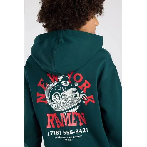 America Today hoodie met backprint - groen/rood, foto 3