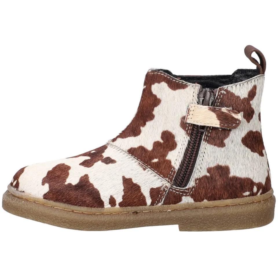 Nelson Kids enkelboots met koeienprint - ecru/bruin, foto 6