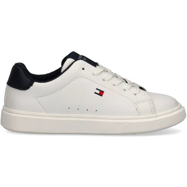Tommy Hilfiger imitatieleren sneakers - wit