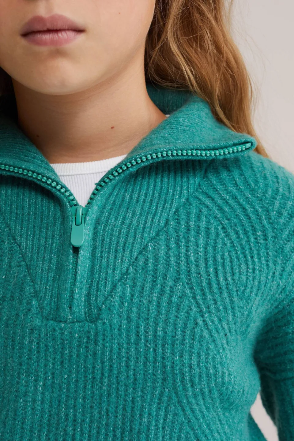 WE Fashion gebreide trui met wol - groen, foto 3