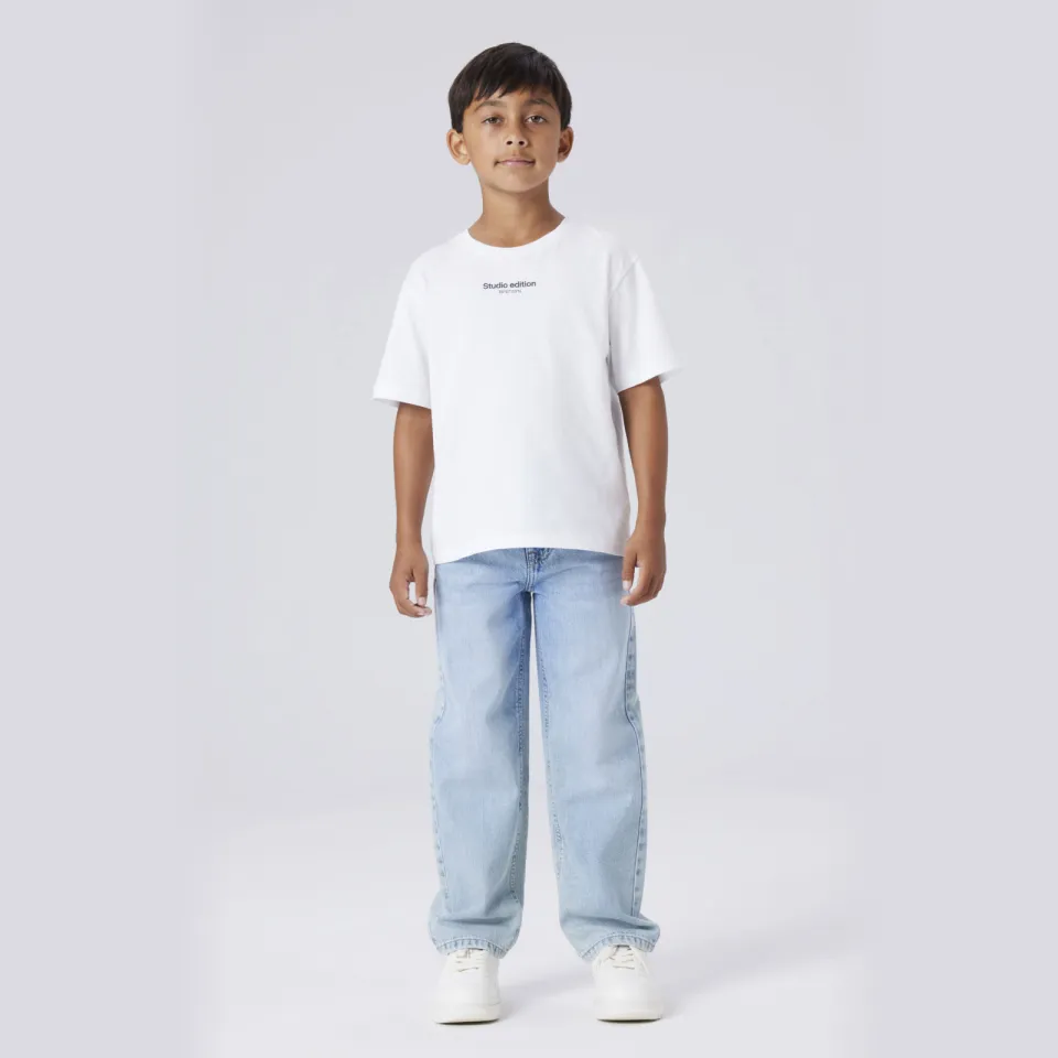 NAME IT KIDS straight leg jeans denim blue Medium blue denim