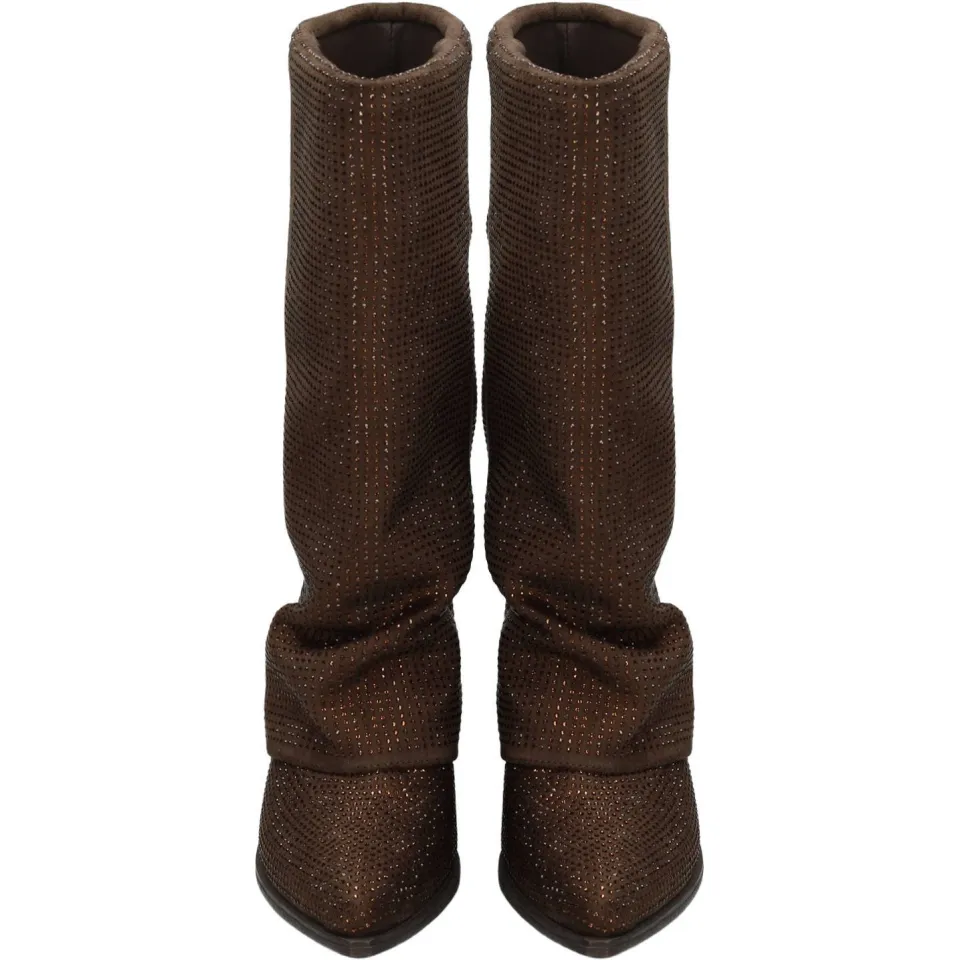 POSH by Poelman suèdelook cowboylaarzen - donkerbruin, foto 2