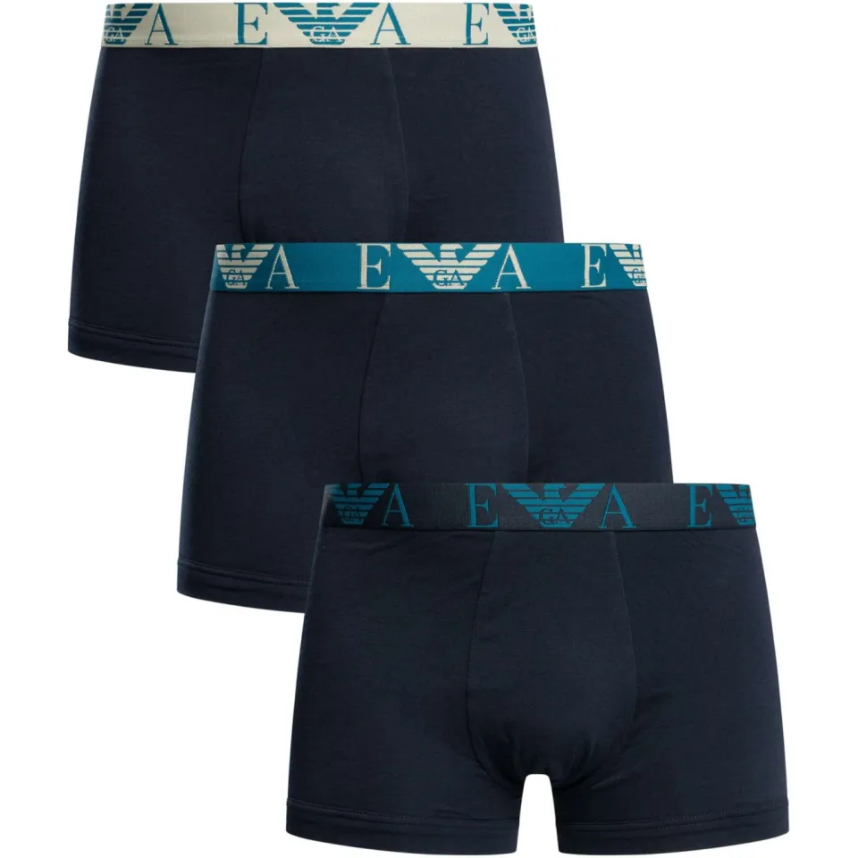 Boxers Emporio Armani Trunk 3-pack blauw
