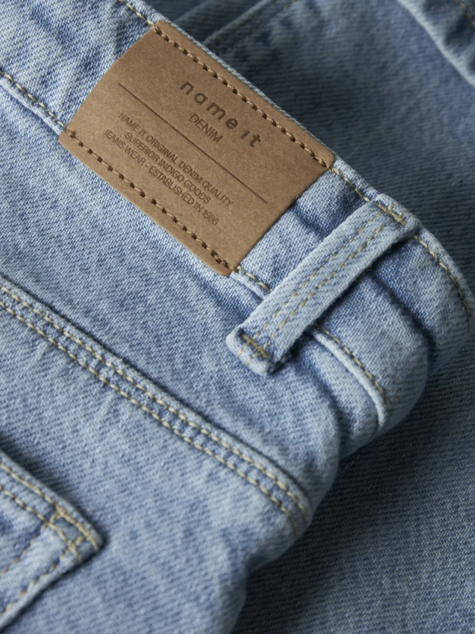 NAME IT KIDS straight leg jeans light blue denim, foto 6