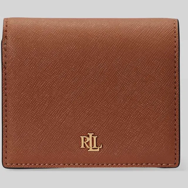 Ralph Lauren Portemonnee van echt rundleer bruin