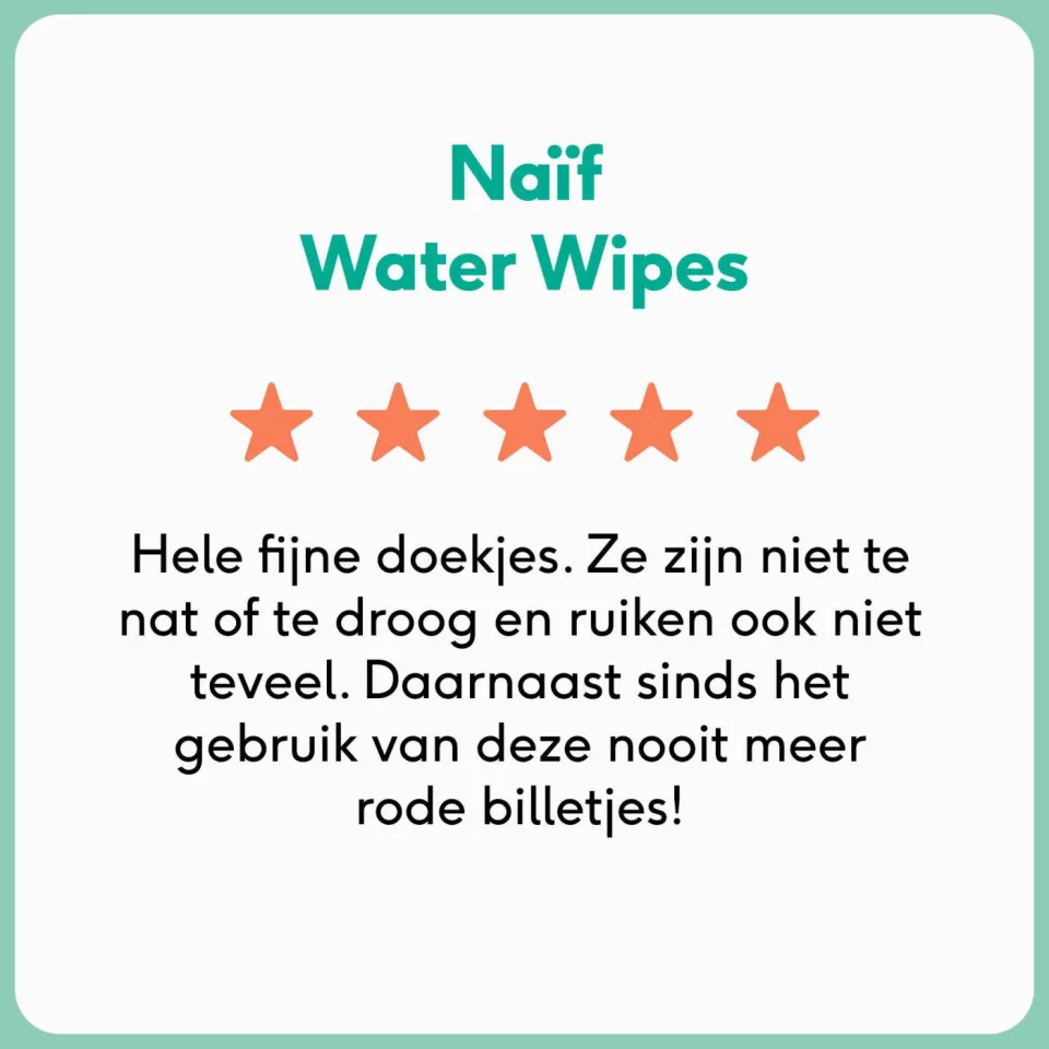 NAÏF 48 stuks - plasticvrije water billendoekjes, foto 3