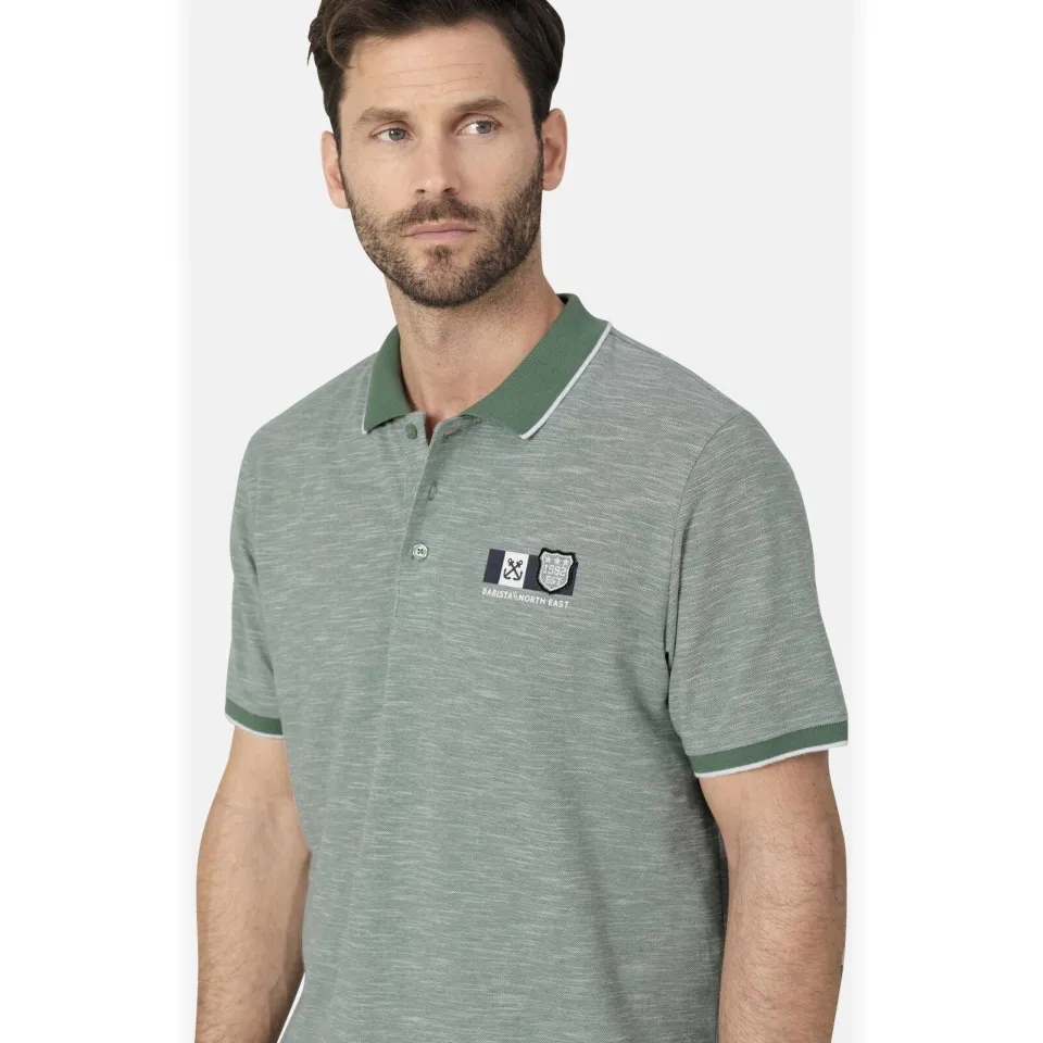 Babista regular fit gemêleerde polo Plus Size - groen, foto 5