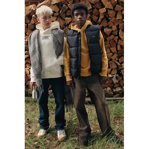 Levi's Kids hoodie met backprint - ecru, foto 4