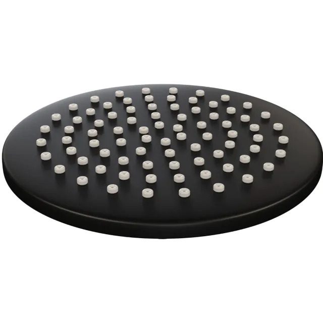 Brauer Black hoofddouche rond 20 cm mat zwart