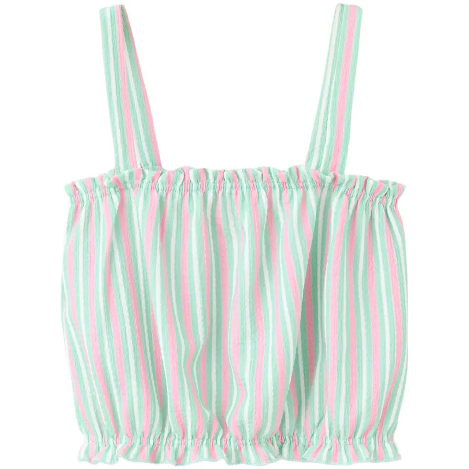 Mango cropped gestreepte top mintgroen, foto 2