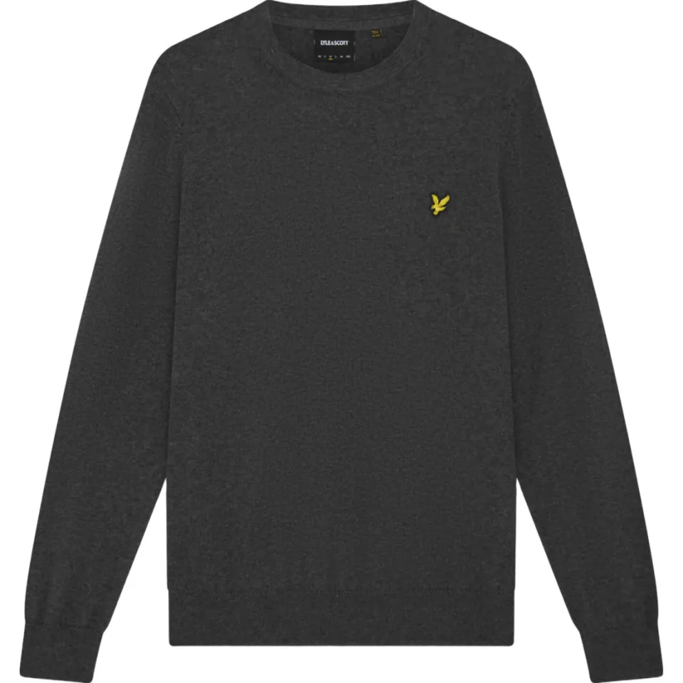 Lyle & Scott regular fit gebreide trui met wol - antraciet, foto 2