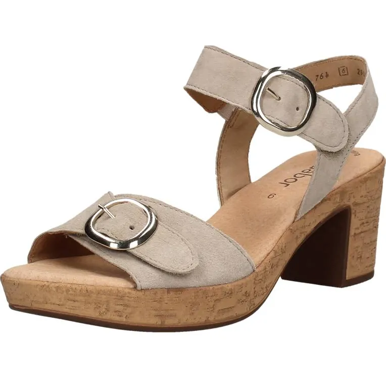 Gabor sandalen met hak beige, foto 3