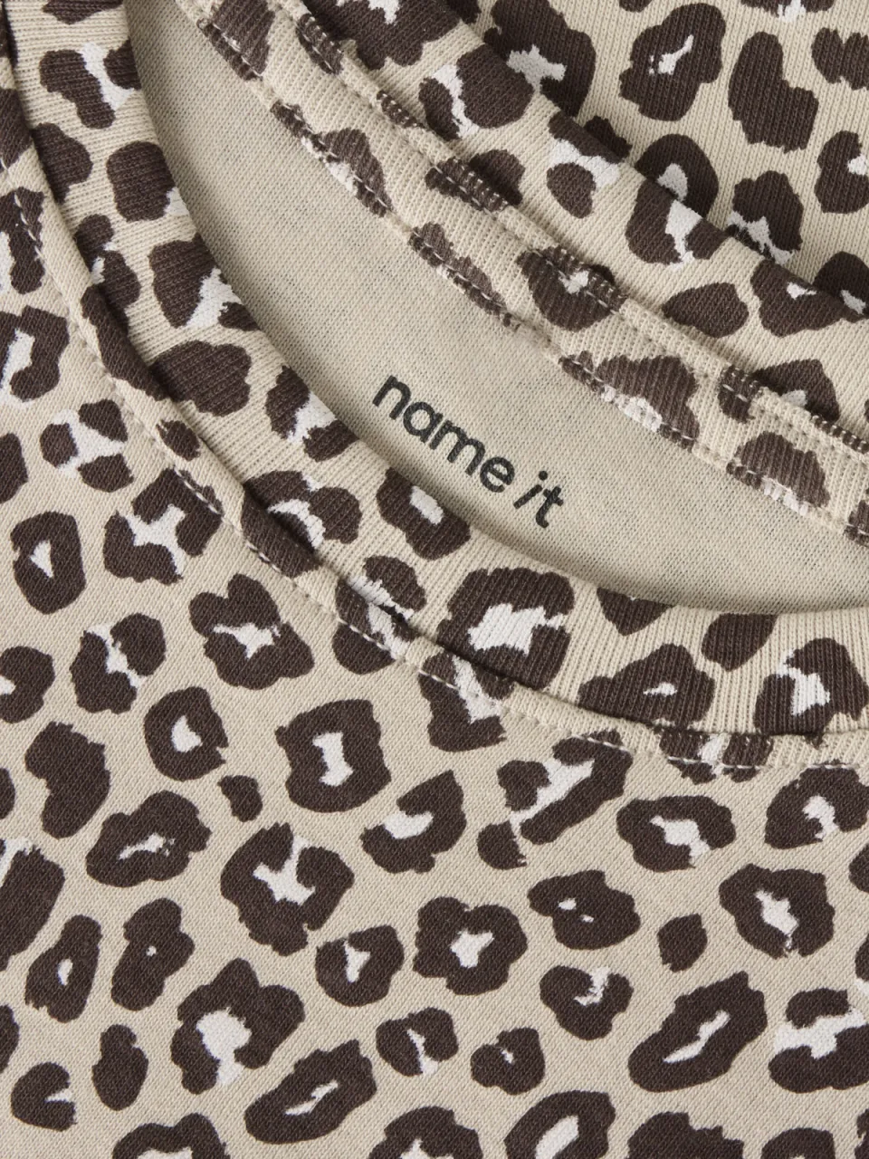 NAME IT MINI rechtvallende longsleeve met panterprint beige, foto 4
